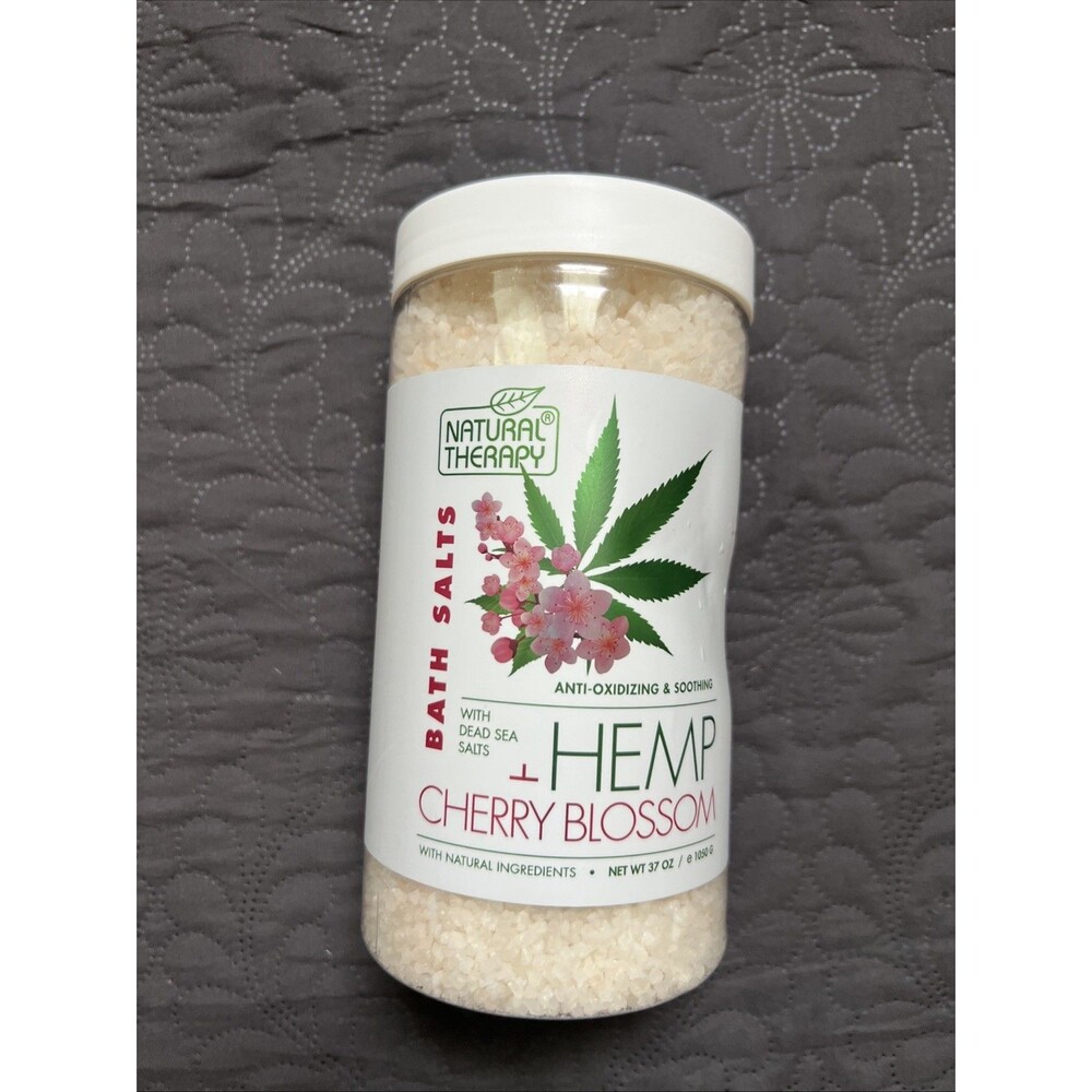 Natural Therapy Pure Hemp + Cherry Blossom Spa Soak Mineral Bath Salts (37oz)